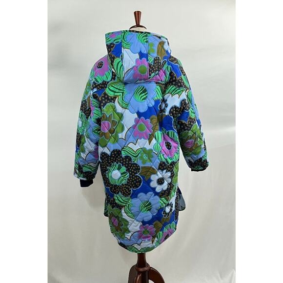 CELIAB Celia B Sz XS Floral Puffer Coat Jacket Baldy - Picture 5 of 10